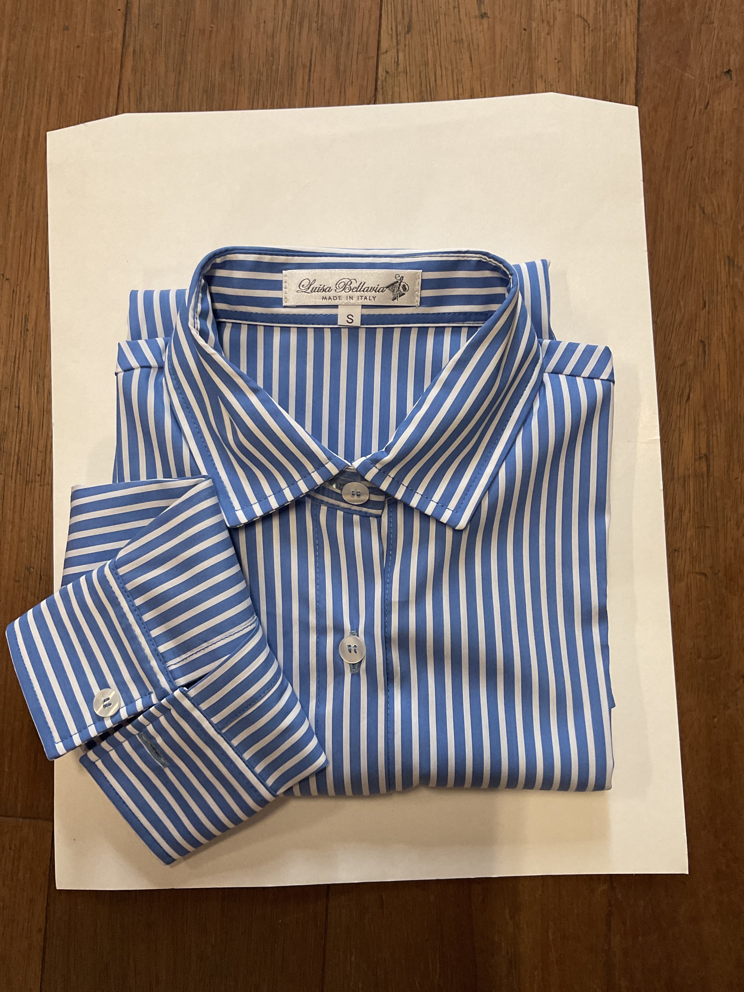 Camicia a righe popeline di cotone