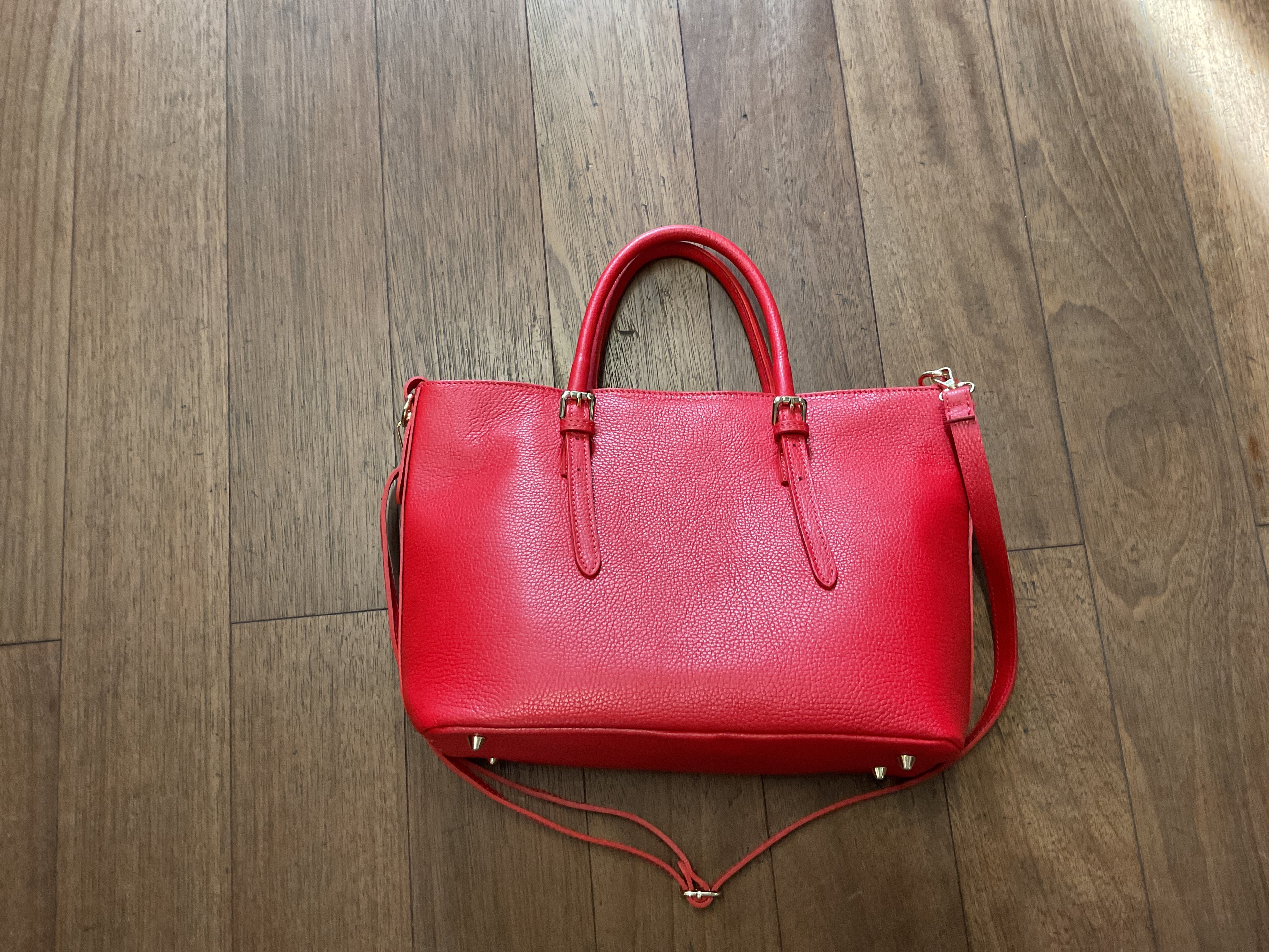 Borsa pelle con cerniera